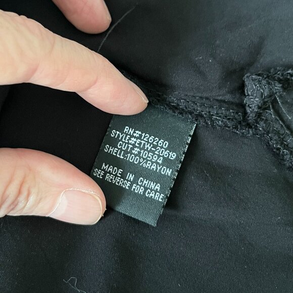 Velvet Heart Black Button-down Shirt L - Picture 6 of 6